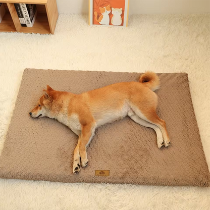 Dog Bed – Washable Faux Fur Crate Bed with Non-Slip Base