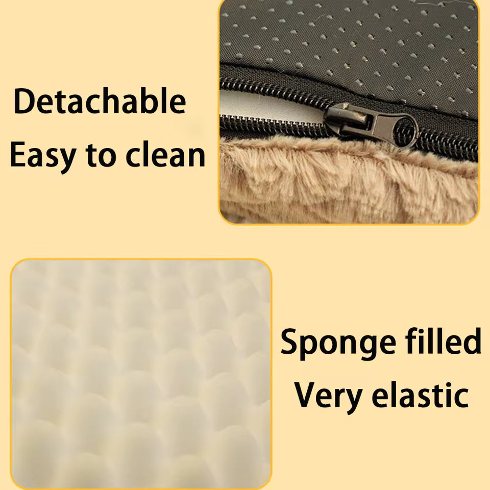 Dog Bed – Washable Faux Fur Crate Bed with Non-Slip Base