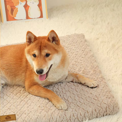 Dog Bed – Washable Faux Fur Crate Bed with Non-Slip Base
