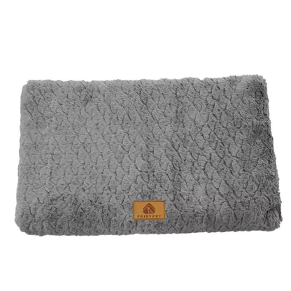 Dog Bed – Washable Faux Fur Crate Bed with Non-Slip Base