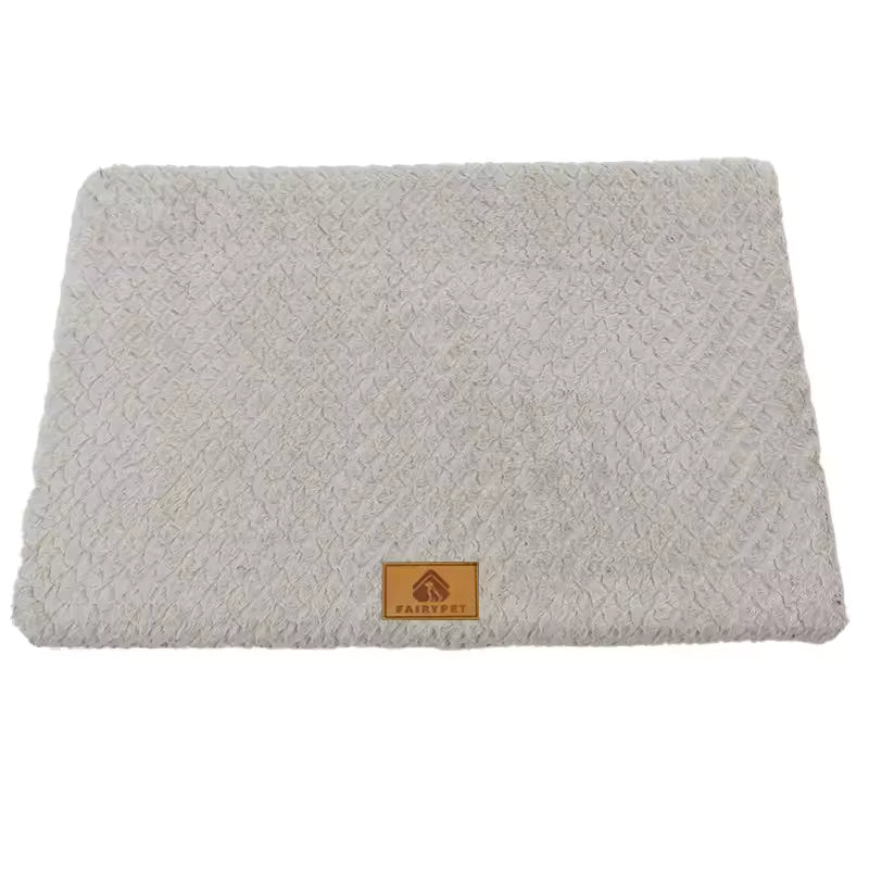 Dog Bed – Washable Faux Fur Crate Bed with Non-Slip Base
