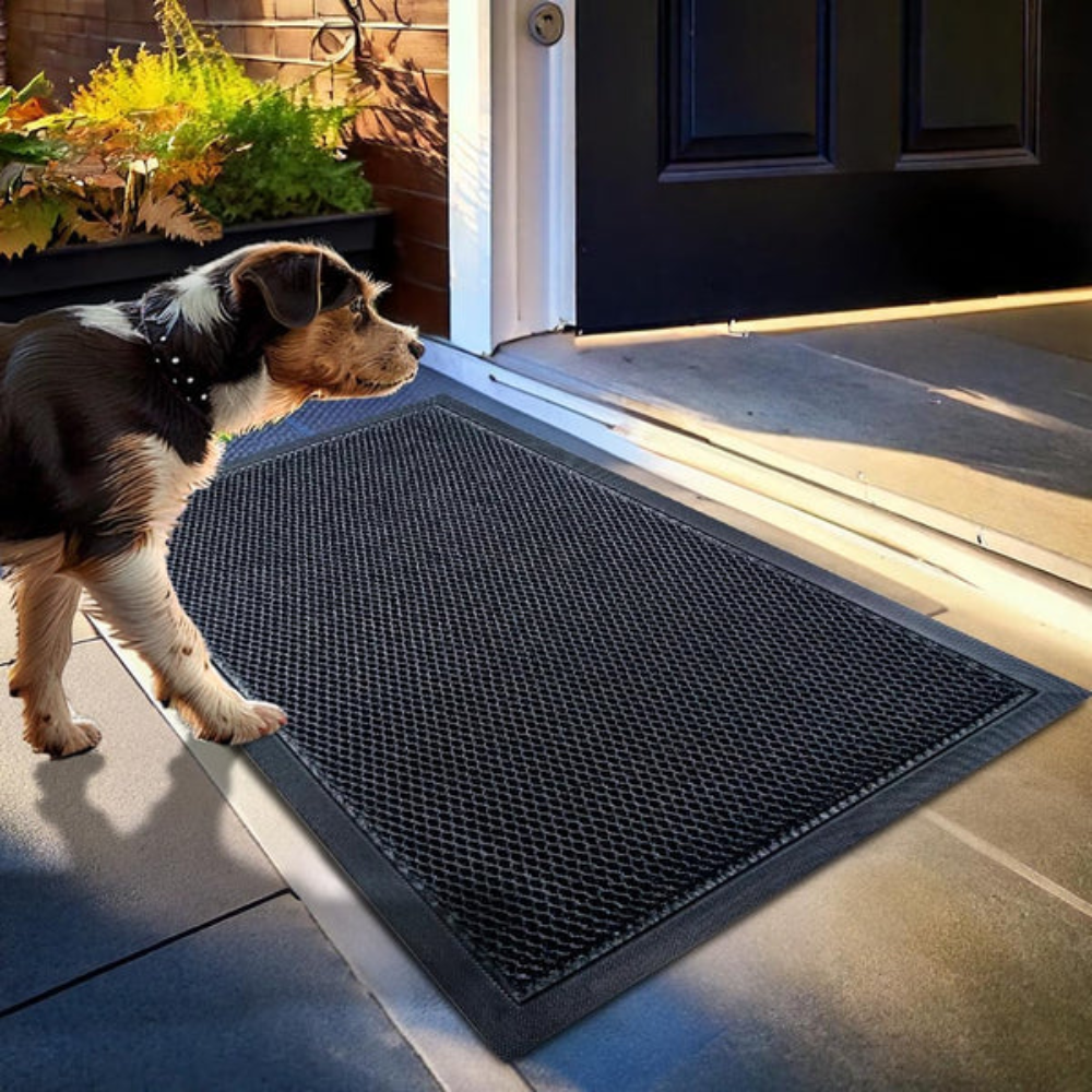 Outdoor Dog Mat – Mud &amp; Dirt Trapping Mat for Muddy Paws