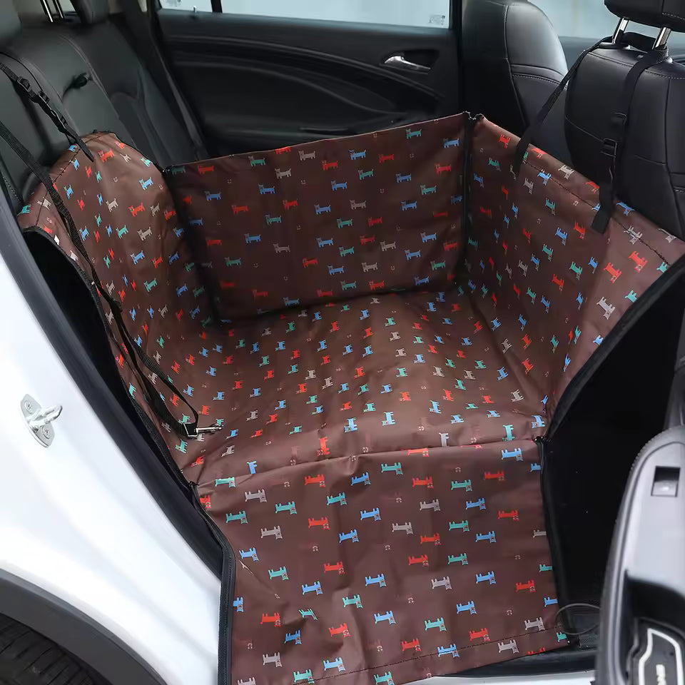 Pet Car Seat Cover Hammock – Rear Seat Protector for Dogs &amp; Cats