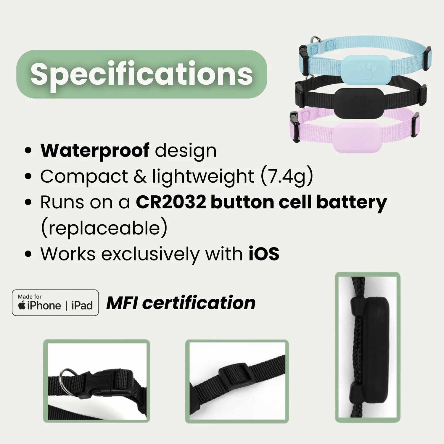 Pet GPS Tracker – Apple Find My Compatible Tracker for Dogs