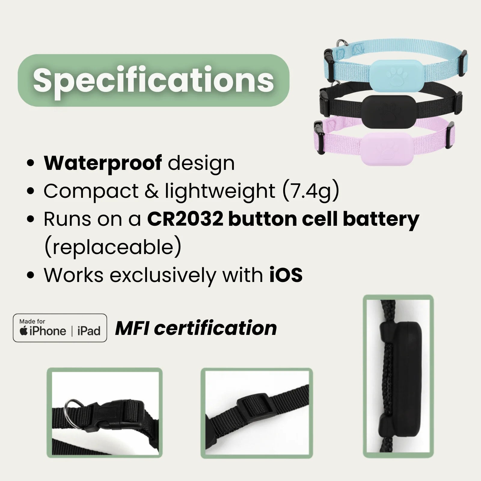 Pet GPS Tracker – Apple Find My Compatible Tracker for Dogs