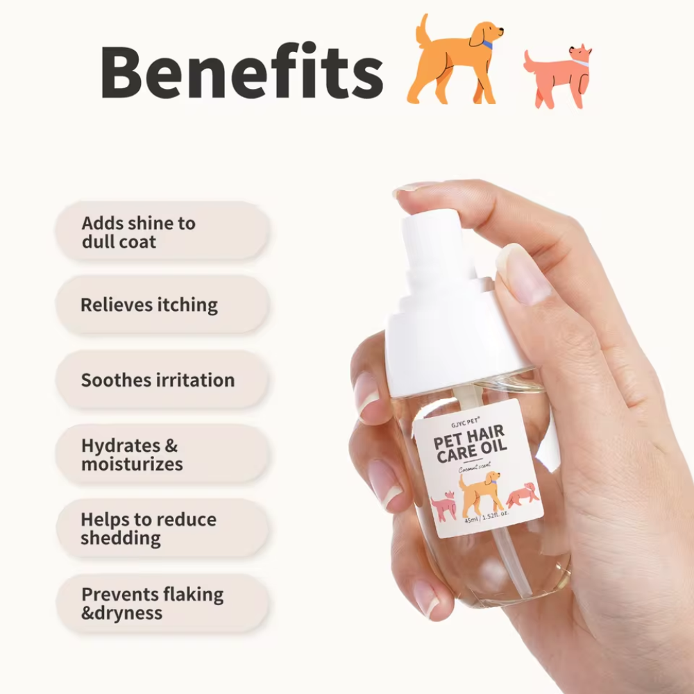 Pet Hair Oil Spray for Dogs and Cats | Coat Spray