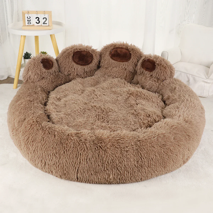 Plush Dog Sofa Bed – Soft Raised Edge Pet Bed for Small &amp; Medium Dogs
