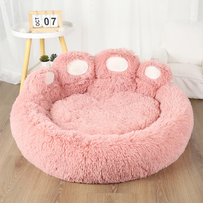 Plush Dog Sofa Bed – Soft Raised Edge Pet Bed for Small &amp; Medium Dogs