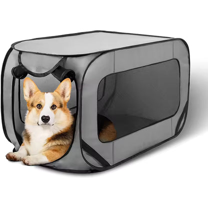 Portable Dog Travel Crate – Pop-Up Pet Bed for Indoor &amp; Outdoor Use