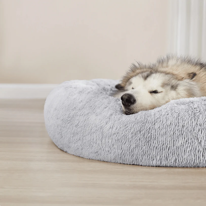 Pupporia Donut Dog Bed – Extra-Large Calming Plush Bed with Washable Cover