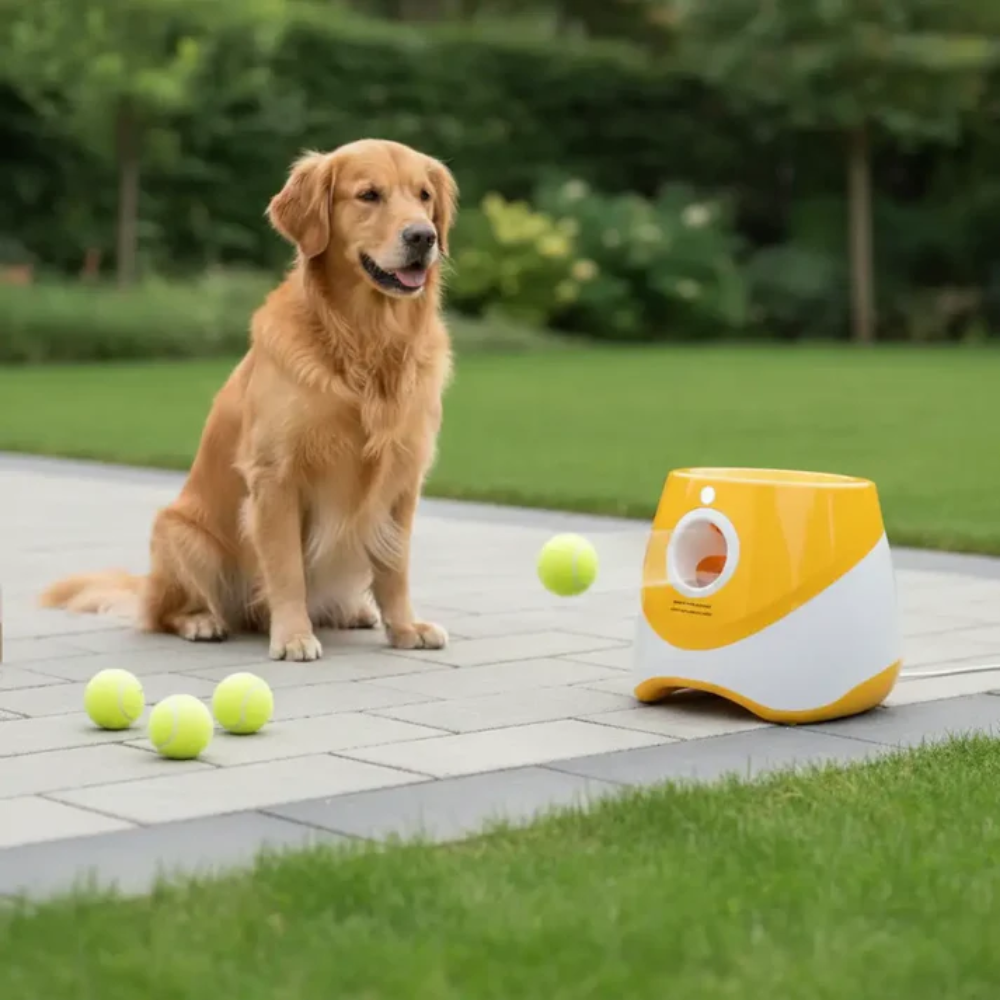 Automatic Dog Ball Launcher – Interactive Fetch Toy with 3 Distance Modes
