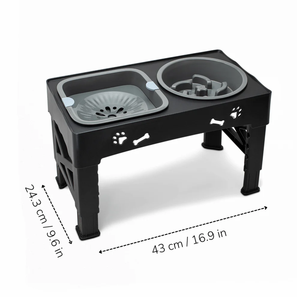 Elevated Dog Bowls – 3-in-1 Raised Feeding Station for Dogs