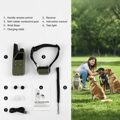 Remote Dog Training Collar – Adjustable Training System with 300m Range