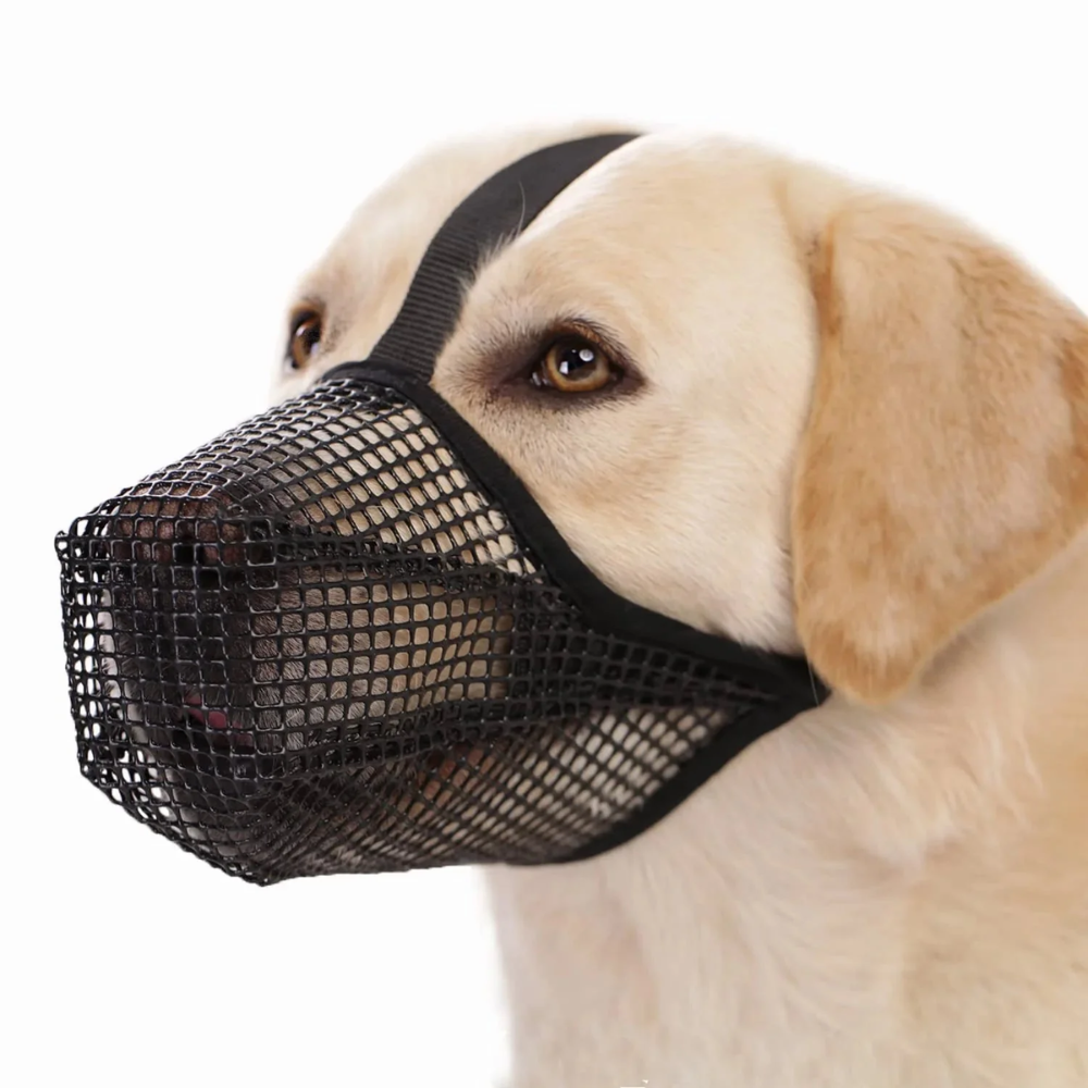 Soft Breathable Mesh Dog Muzzle with Adjustable Comfortable Fit