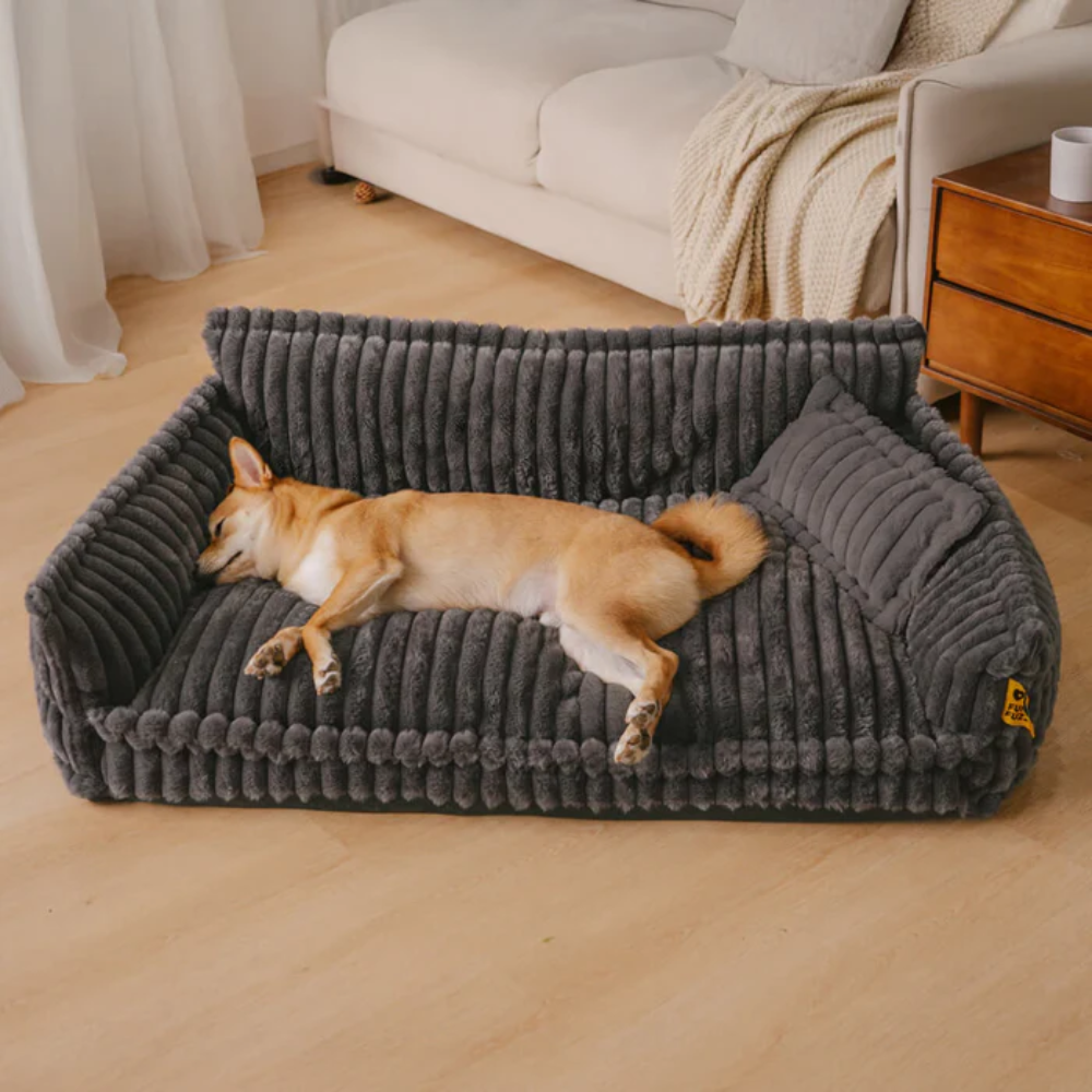 Washable Dog Sofa Bed – Large Fluffy Pet Pillow