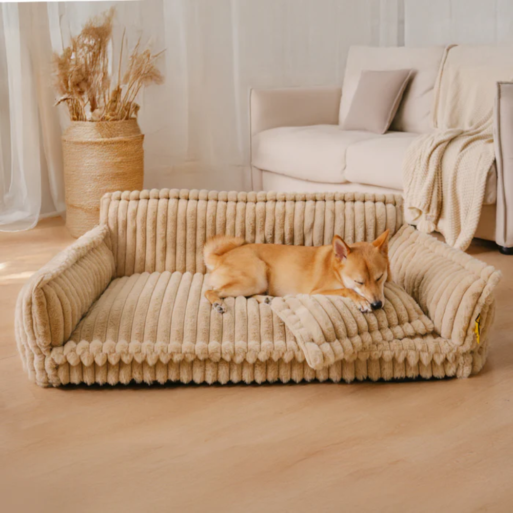 Washable Dog Sofa Bed – Large Fluffy Pet Pillow