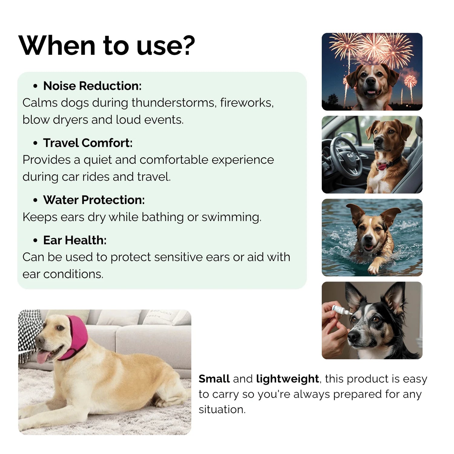 Waterproof Dog Ear Covers – Protective Dog Bathing Accessories