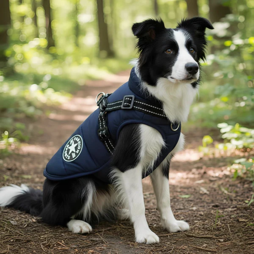 Waterproof Dog Winter Coat with Reflective Strips &amp; Warm Lining