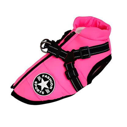 Waterproof Dog Winter Coat with Reflective Strips &amp; Warm Lining